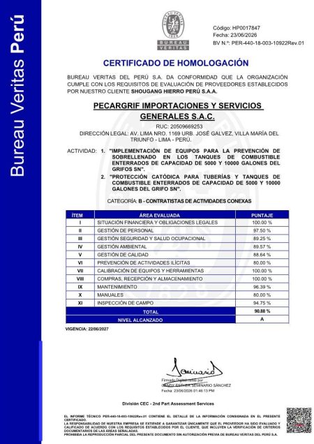 Certificado de Homologacion Bureaveritas_1